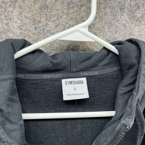 Gymshark Sweater Men Small Adult Black Jacket Hoodie Full Zip Logo Athletic - Picture 7 of 12